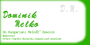 dominik melko business card